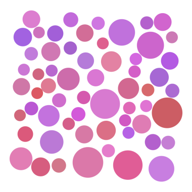 Pembe, mor ve kırmızı rastgele nokta, kabarcık arkaplan.