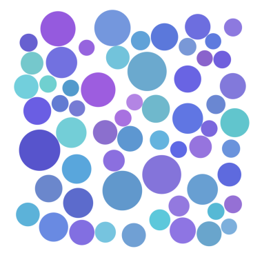 Mavi ve mor rastgele nokta, kabarcık arkaplan.