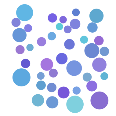 Mavi ve mor rastgele nokta, kabarcık arkaplan.
