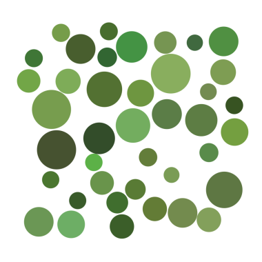 Yeşil rastgele nokta, kabarcık arkaplan.