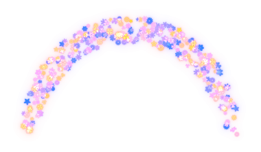 Parıldayan çiçek parçacıkları eğrisi çizimi. 3d oluşturma.