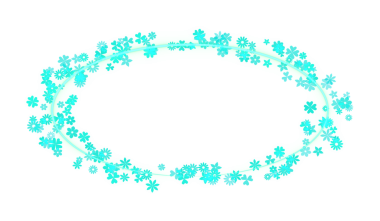 Parıldayan çiçek çelengi. 3d oluşturma.