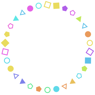 Siyah arkaplanda renkli geometri çerçevesi.