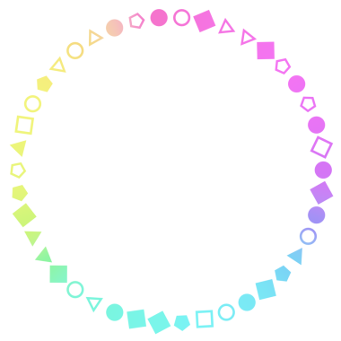 Siyah arkaplanda renkli geometri çerçevesi.