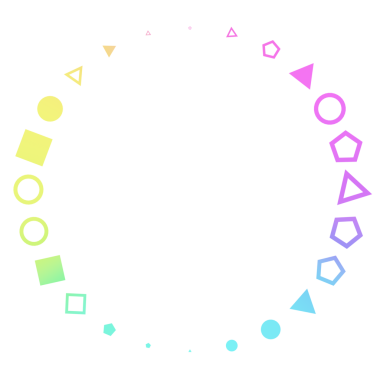 Siyah arkaplanda renkli geometri çerçevesi.