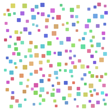 Renkli rastgele şekil kare arkaplanı.