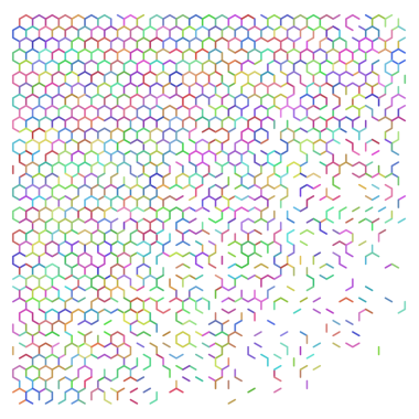 Renkli soyut altıgen ızgara arkaplanı.