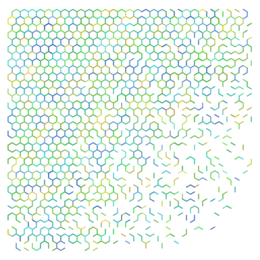 Renkli soyut altıgen ızgara arkaplanı.