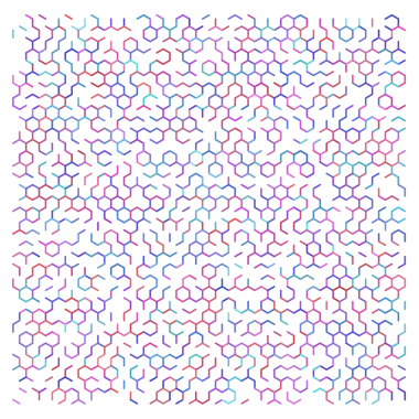 Renkli soyut altıgen ızgara arkaplanı.