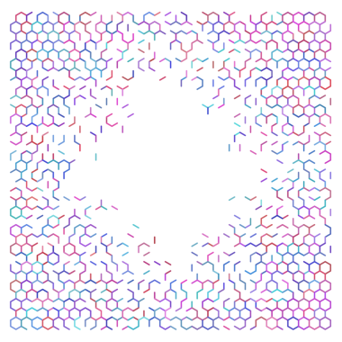 Renkli soyut altıgen ızgara arkaplanı.