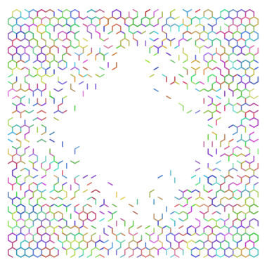 Renkli soyut altıgen ızgara arkaplanı.