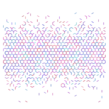 Renkli soyut altıgen ızgara arkaplanı.