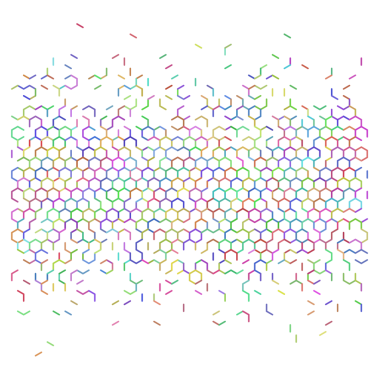 Renkli soyut altıgen ızgara arkaplanı.