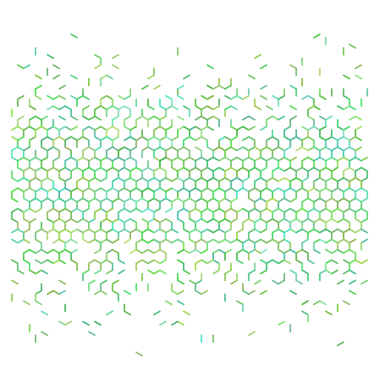 Yeşil soyut altıgen ızgara arkaplanı.