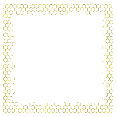 Altın soyut altıgen ızgara çerçeve arkaplanı.