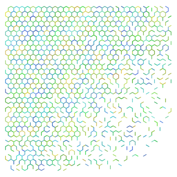 Renkli soyut altıgen ızgara arkaplanı.