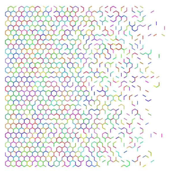 Renkli soyut altıgen ızgara arkaplanı.