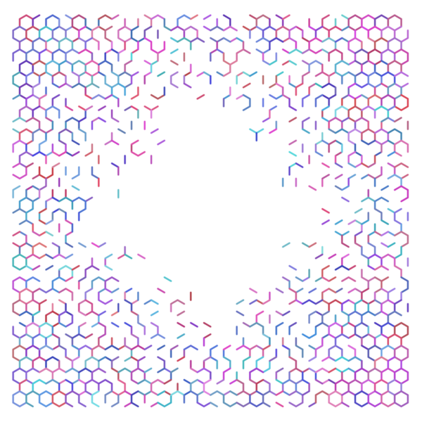 Renkli soyut altıgen ızgara arkaplanı.