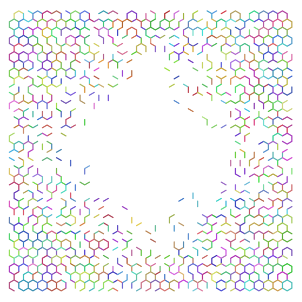 Renkli soyut altıgen ızgara arkaplanı.