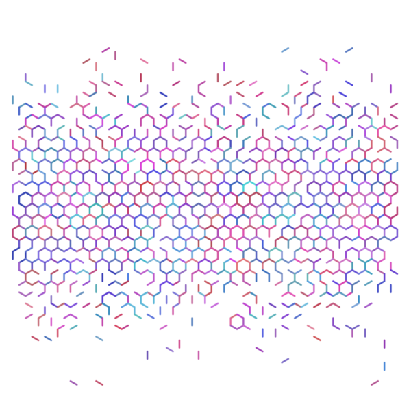 Renkli soyut altıgen ızgara arkaplanı.