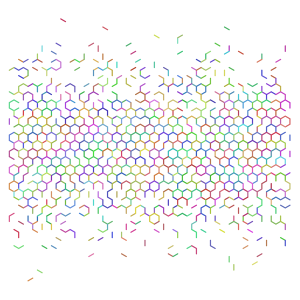 Renkli soyut altıgen ızgara arkaplanı.
