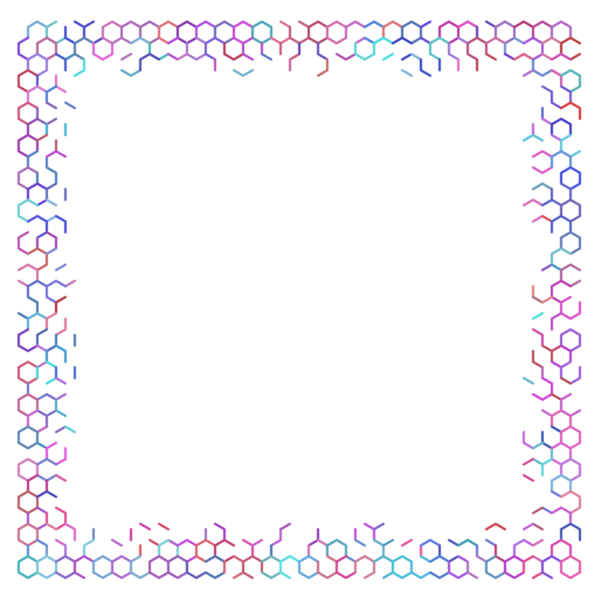 Renkli soyut altıgen ızgara çerçeve arkaplanı.