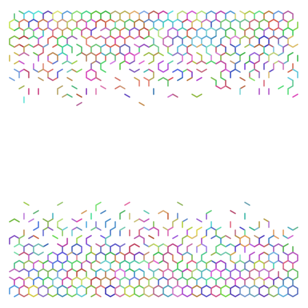 Renkli soyut altıgen ızgara arkaplanı.