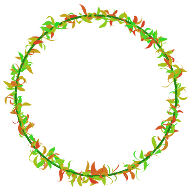 Asma Dekor. Yaprak çerçeve 3d oluşturma.