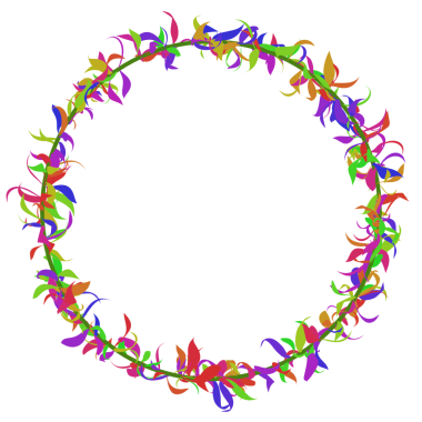 Asma Dekor. Yaprak çerçeve 3d oluşturma.