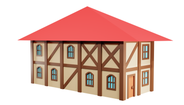 Ortaçağ fantazisi. 3d oluşturma.