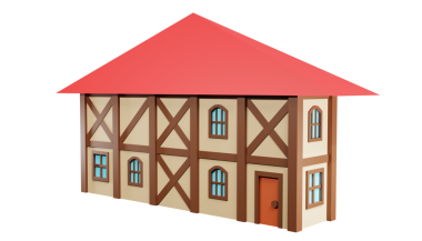 Ortaçağ fantazisi. 3d oluşturma.