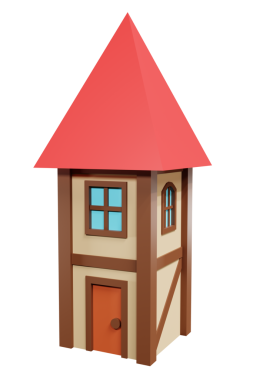 Ortaçağ fantazisi. 3d oluşturma.