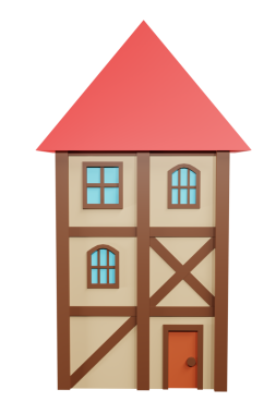 Ortaçağ fantazisi. 3d oluşturma.