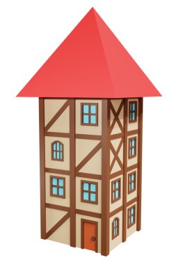 Ortaçağ fantazisi. 3d oluşturma.