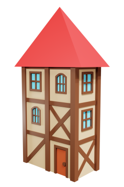 Ortaçağ fantazisi. 3d oluşturma.