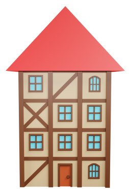 Ortaçağ fantazisi. 3d oluşturma.