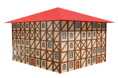 Ortaçağ fantazisi. 3d oluşturma.