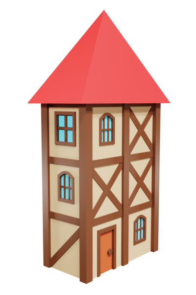 Ortaçağ fantazisi. 3d oluşturma.