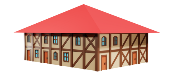 Ortaçağ fantazisi. 3d oluşturma.