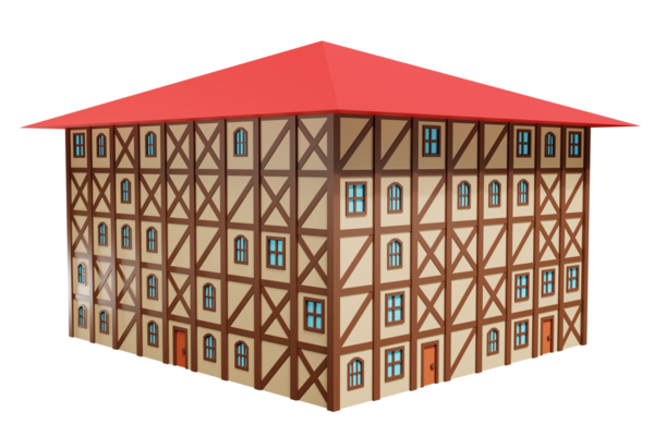 Ortaçağ fantazisi. 3d oluşturma.