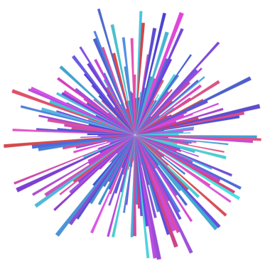 Soyut renkli daire teknolojisi dijital.