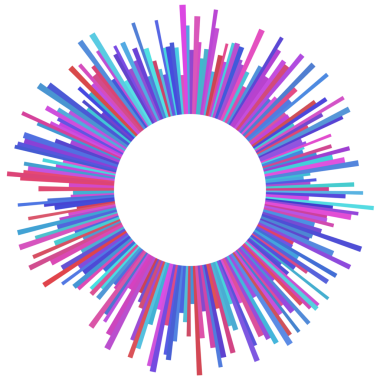 Soyut renkli daire teknolojisi dijital çerçeve.