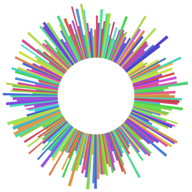 Soyut renkli daire teknolojisi dijital çerçeve.