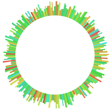 Soyut renkli daire teknolojisi dijital çerçeve.