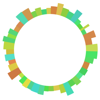 Soyut renkli daire teknolojisi dijital çerçeve.