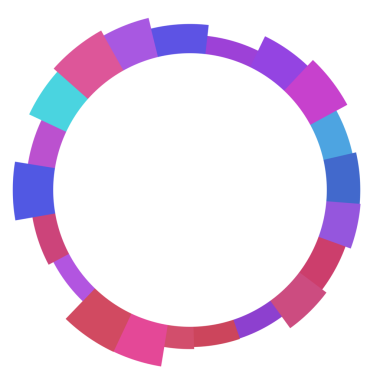 Soyut renkli daire teknolojisi dijital çerçeve.