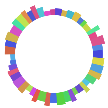 Soyut renkli daire teknolojisi dijital çerçeve.