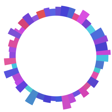 Soyut renkli daire teknolojisi dijital çerçeve.
