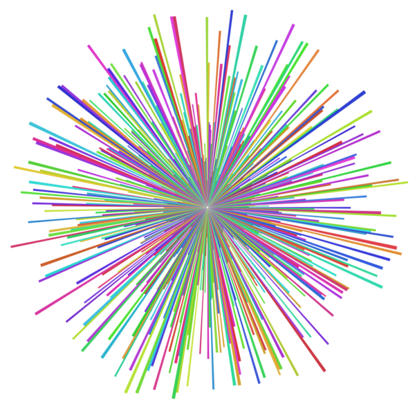 Soyut renkli daire teknolojisi dijital.