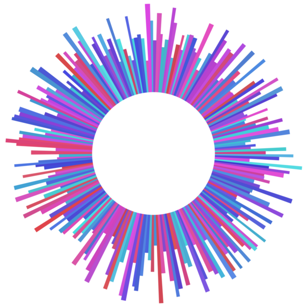 Soyut renkli daire teknolojisi dijital çerçeve.